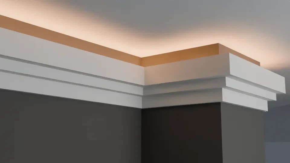 LC-03 moulding profile with concealed upward lighting