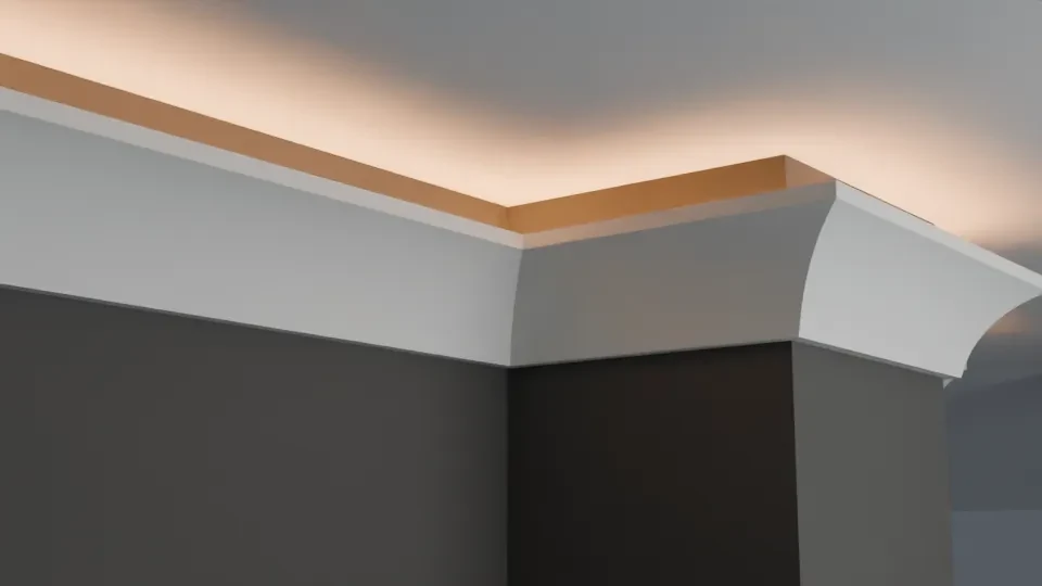 LC-05 moulding profile with concealed upward lighting